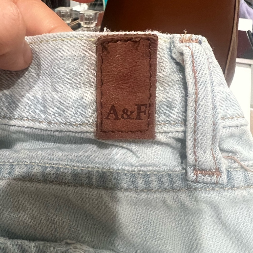 Abercrombie & Fitch Blue Flare Wide Leg Jeans